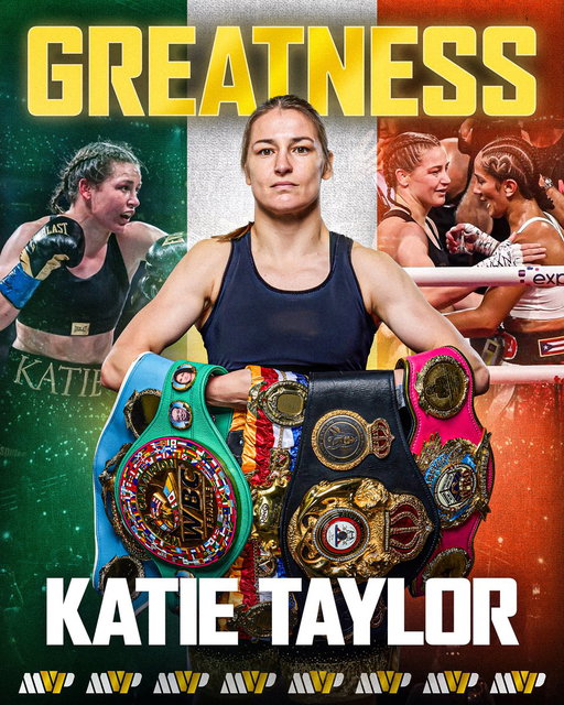 Few fighters have changed boxing like Katie Taylor. A trailblazer, an icon, and one of the most important figures in the history of women’s boxing. Katie shattered barriers, elevated the sport to new heights, and inspired an entire generation to dream bigger. MVP will forever be grateful for her courage, class, and the unforgettable history we were fortunate enough to share with her. Today, she returns home to Croke Park carrying the pride of Ireland and the respect of the entire boxing world. Thank you, Katie. You are the definition of GREATNESS👑🇮🇪

#katietaylor 🇮🇪