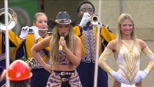 LET'S GO 🐯

@laineywilson and the LSU marching band have the GameDay crowd ready for Week 1 🔥 