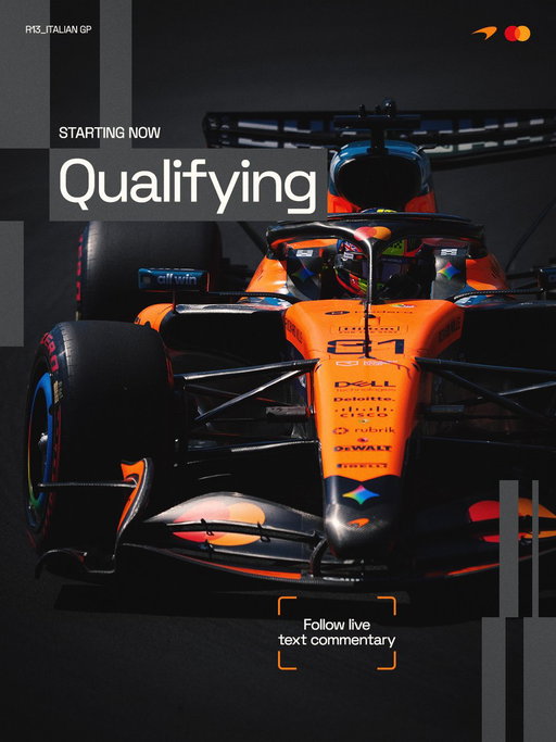 Qualifying for the Italian Grand Prix starts now 👊

#McLarenF1 | #OKXxMcLarenF1 | #ItalianGP 🇮🇹 
