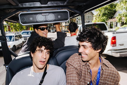 LA BOLA NEGRA directors Javier Calvo and Javier Ambrossi with actor Carlos González at Telluride Film Festival.

📸: Gabriel Perez Silva 
