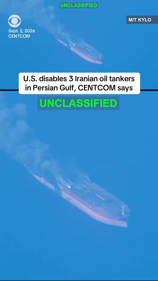The U.S. "permanently disabled" three Iranian oil tankers in the Persian Gulf on Saturday after Iran's Revolutionary Guard fired ballistic missiles at a U.S. aircraft carrier and guided-missile destroyer, according to U.S. Central Command.

The ballistic missile attacks by Iran were unsuccessful, CENTCOM said, as both evaded the strikes and no American personnel were injured.

Video of all three of the strikes were included in a social media post about the attacks.
