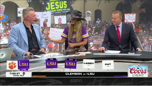 I don’t think Clemson HAS A CHANCE..

GIVE ME LSU..

🗣🗣HEEYYYOO

THIS IS THE BEGINNING OF THE LANE KIFFIN ERA..

COLLEGE FOOTBALL IS BACK IN A BIG WAY

#CollegeGameDay 