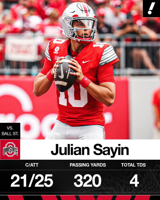 Hard to have a better season opener than Ohio State QB Julian Sayin had 😤 