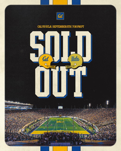 POWER. OF. UNIT. 

We’ve got maximum capacity in Memorial Stadium tonight. See you at 7:30 🫵

#GoBears 