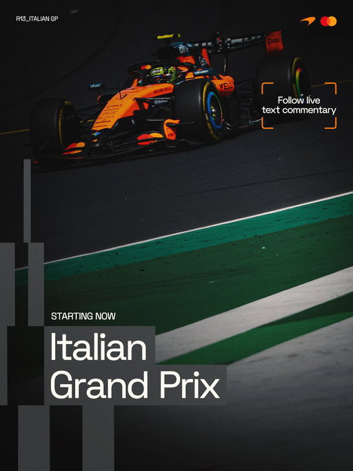 The Italian Grand Prix starts now 🇮🇹🚨

#McLarenF1 | #OKXxMcLarenF1 | #ItalianGP 🇮🇹 