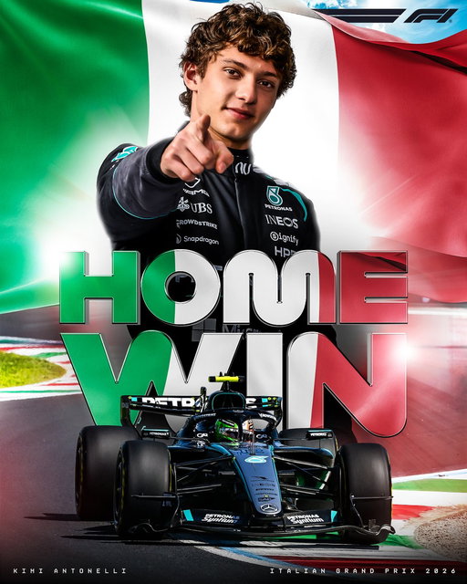 HISTORY MADE! 🤩

Kimi Antonelli becomes the first Italian driver to win the Italian Grand Prix since 1966!! 

#F1 #ItalianGP 