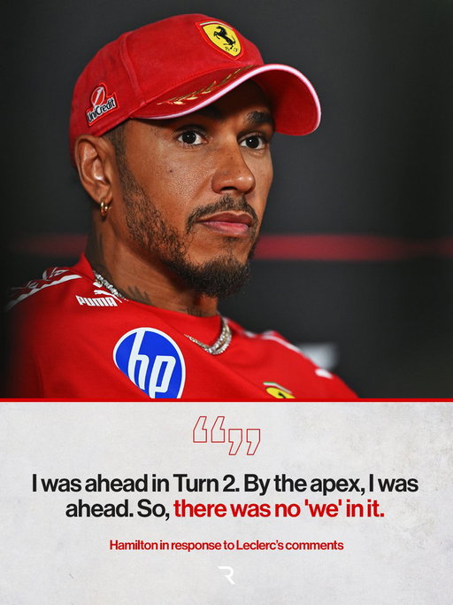 Lewis Hamilton responds to Charles Leclerc’s “we went too far” claim: 