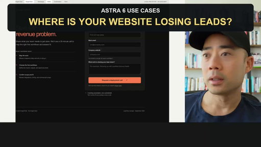We asked GPT-6 Astra where our websites might be losing leads.

It called out long forms and a mobile form buried down the page. Then it built shorter versions.

I'd test the shorter SingleBrain form first. Make sure the leads reach HubSpot, then measure it.

Try this on your own site.
