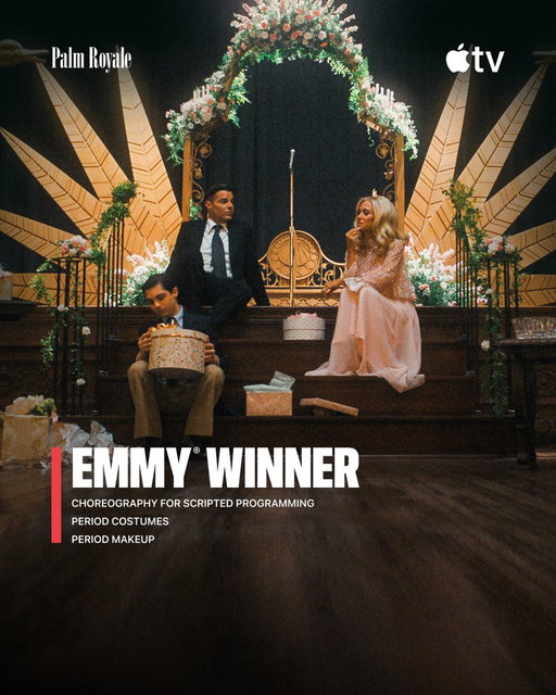 Congratulations to the team behind Palm Royale on their three Creative Arts Emmy Wins. 