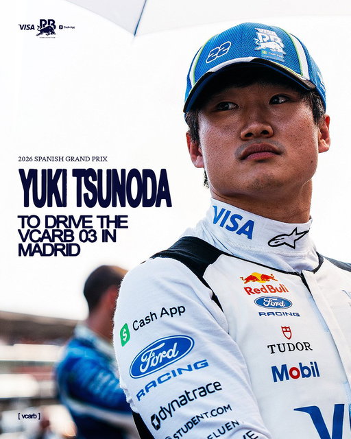 Yuki will continue to drive for the team in Madrid this weekend 🇪🇸

#F1 #VCARB #SpanishGP 