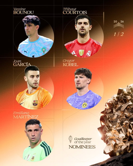 Nominated for the 2026 Men's Goalkeeper of the Year 🧤

#UCL | #ballondor 
