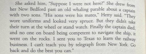Reminds me of how the richest woman in America taught business to her son 