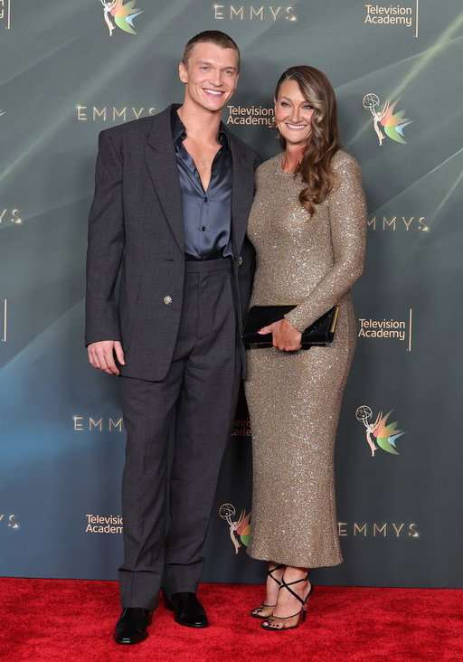 "Bring Your Mom to Work Day" looks a liiiiiiittle different when you’re Connor Storrie 🤭  

📍 2026 Creative Arts Emmy Awards 