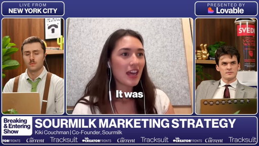 Kiki Couchman, Co-Founder of Sourmilk, joined us on today’s live show to talk about her social media marketing strategy.

“It was really like, am I going to pay an influencer or am I going to become an influencer?”

“I could pay Alex Earle, you know, like $300,000 to like, rep my brand. Or I could try my best at probably not becoming Alex Earle, but becoming my own type of content creator.”

Kiki then explained that Sourmilk is still open to influencer marketing, just in a non-traditional way.

“I think that there is a real opportunity for us to think about how our real life people, our real life customers are influencers.”

“How do we empower as many, like fans of Sourmilk to share with their communities as well? But then also influencers, of course.”