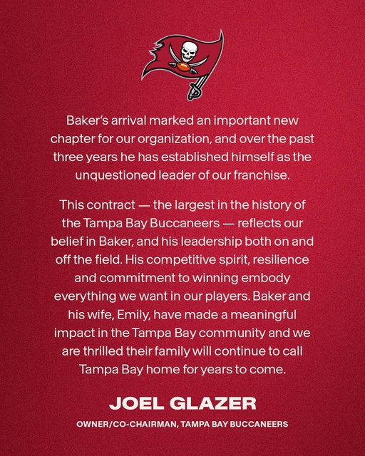 The LARGEST contract in Buccaneers history 👏 