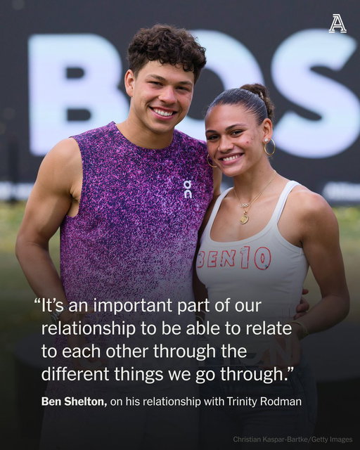 One is a global soccer star. One is a global tennis star.

Since making their relationship public in March 2025, Trinity Rodman and Ben Shelton have increasingly found ways into each other’s sporting worlds.

How they make it work: https://t.co/GUhczg662H 