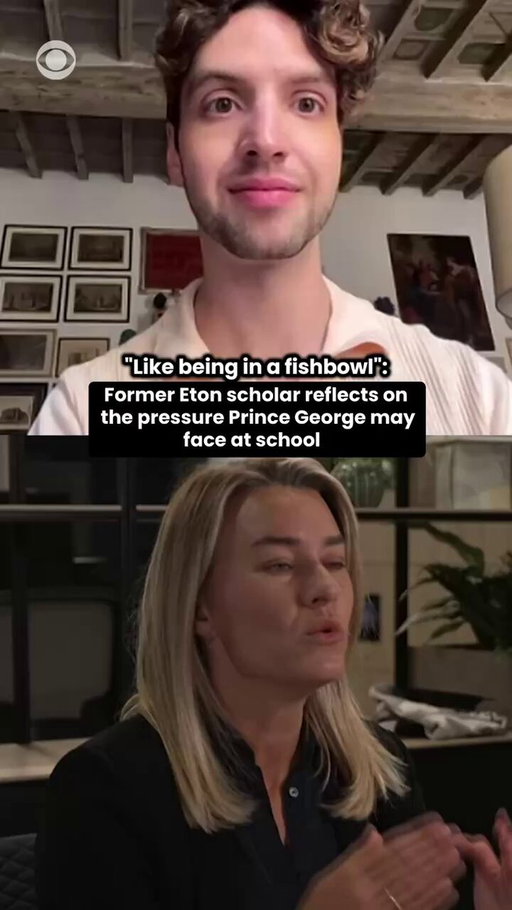 Former Eton scholar, Andrea Carlo, opened up about the pressure Prince George could face at the prestigious boys' boarding school.

Carlo told CBS News' Leigh Kiniry that while the experience of being a future king is impossible to fully understand, he hopes George learns during his time at Eton that life is about more than success and achievement.