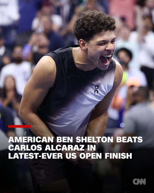 US tennis star Ben Shelton eventually got the better of Carlos Alcaraz in the latest-ever finish in US Open history, ending the Spaniard's title defense and progressing to an all-American semifinal.
https://t.co/sJkrpGhqA8 