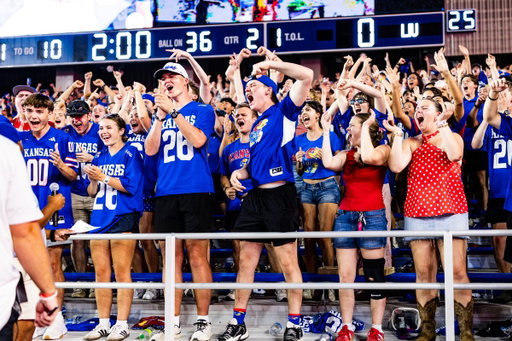 Students, you showed up big last Friday... Let's do it again this week! 🤝

Be loud. Bring the energy. Rock Chalk! 