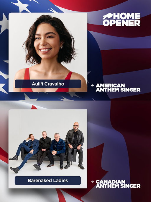 For the first time in Highmark Stadium history, we will celebrate the American and Canadian anthems during pregame.

We can’t wait to have Bills fan Auliʻi Cravalho and @barenakedladies at our home opener! 