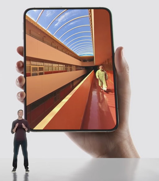 JUST IN: Internet accuses Apple of photoshopping "freakishly long" fingers into its iPhone Duo marketing, to make the massive foldable look easier to hold one-handed. 