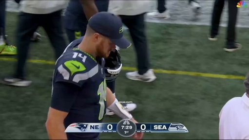 After taking a sack on the first drive of the game, Sam Darnold left the field with a limp and is now in the locker room being evaluated 😳

Drew Lock is in at QB for Seattle  