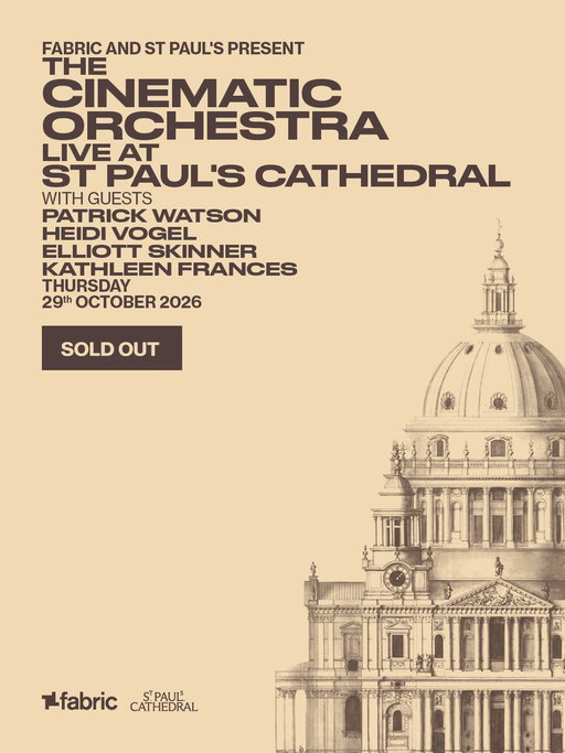 SOLD OUT ❌

Our event with The Cinematic Orchestra at St Paul’s Cathedral on 29th October has sold out in just 8 minutes. 