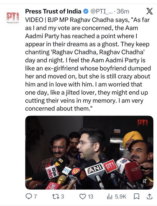 An incredibly disgusting &amp; misogynist statement from an MP (who should’ve been disqualified for defection). 

It’s ok to be a coward who is scared of jail. It’s not nice to steal an RS seat &amp; then smirk about it in such a pathetic manner. 