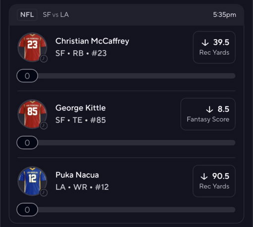 PrizePicks NFL 6x 🎯

These are all bets that have an edge from models I use 🫡

Link to tail⬇️
https://prizepicks.onelink.me/gCQS/shareEntry?entryId=e522aacbfd5e97da943ee97657d8d20e&amp 