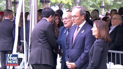 New York City Mayor Zohran Mamdani was seen shaking hands with former Mayor Rudy Giuliani, who led the city during the 9/11 attacks, at the 25th anniversary remembrance ceremony. 
