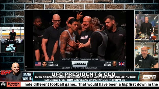 "Ryan Garcia showed up with eggs in his pocket..

I told my security team to get the eggs out of his pocket" 😂😂 ~ @danawhite #PMSLive 