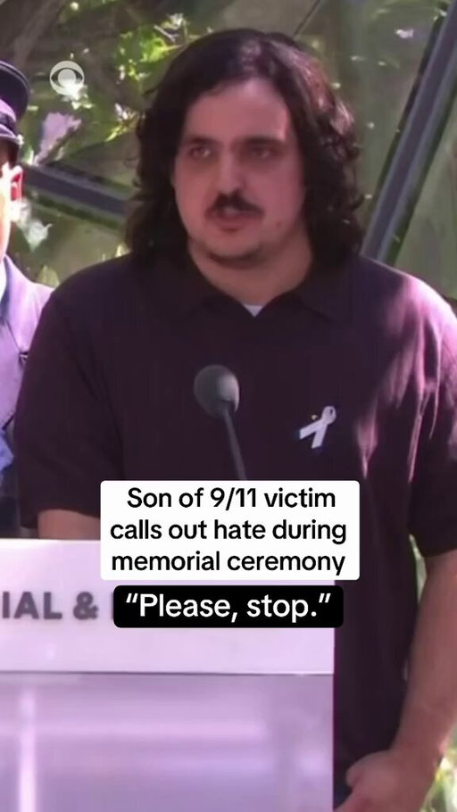 The son of a man killed in the Sept. 11 attacks spoke out against using the tragedy to spread hateful, Islamophobic rhetoric during Friday’s ceremony marking 25 years since the attacks.

“You do my dad’s legacy, the legacy of all these victims, no honor by using this tragedy to spread hate,” he said during the remembrance ceremony in Lower Manhattan.