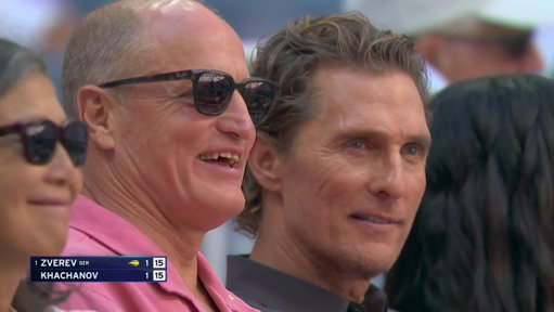 🎬 TRUE DETECTIVE REUNION: Woody Harrelson and Matthew McConaughey are in the building at the US Open!


