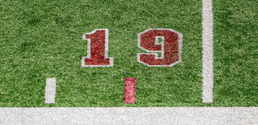 Boston College has their 19-yard lines painted tonight for the Red Bandanna game honoring Welles Crowther.

It’s only fitting that their first touchdown tonight was a 19-yard run. 🫡 