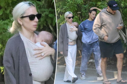 Lady Gaga and Michael Polansky spotted with newborn baby for first time since surprise announcement https://trib.al/cqKmJZ5 