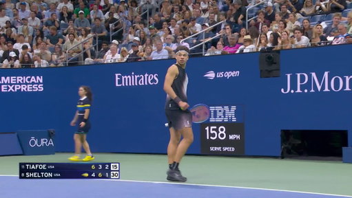 Ben Shelton might’ve broke the radar gun… 158?! 