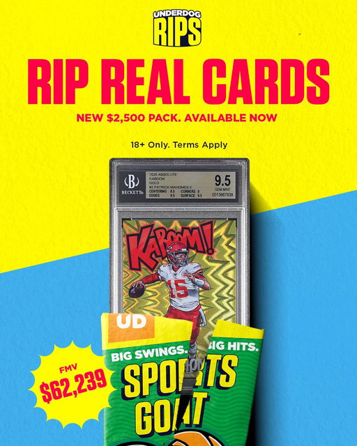 🚨NEW PACK DROP 🚨

Our $2,500 GOAT packs are now live with our BIGGEST chase cards yet 🐐 