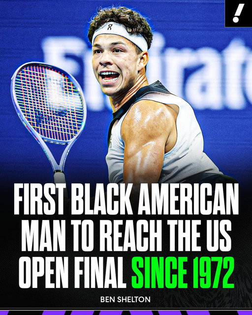 Ben Shelton is the FIRST Black American man in 54 YEARS to reach the US Open final 👏

Three-time Grand Slam winner Arthur Ashe was the last to accomplish this in 1972 🎾 