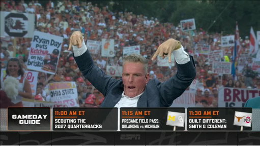 .@PatMcAfeeShow went from O-H-I-O

To Horns Up 🤘

To Horns Down 🤘⬇️

And couldn't stop 😭 