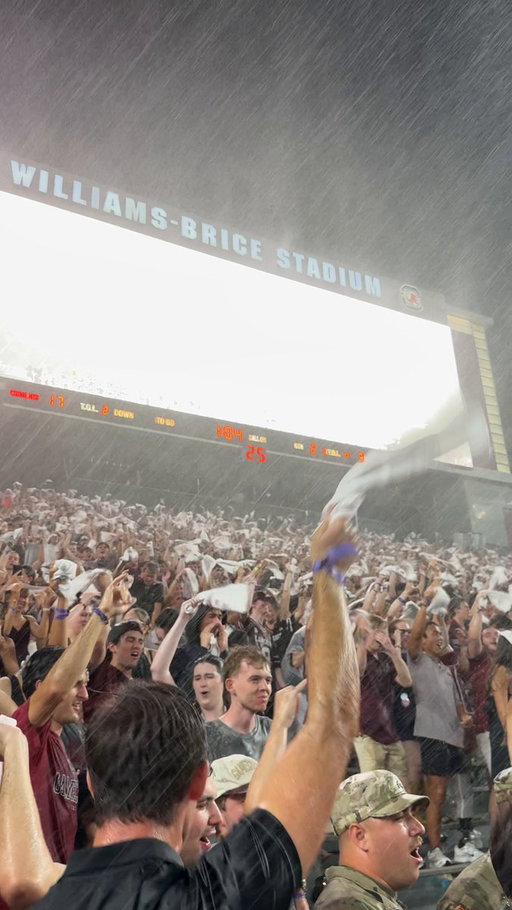 Meanwhile, in the student section... 