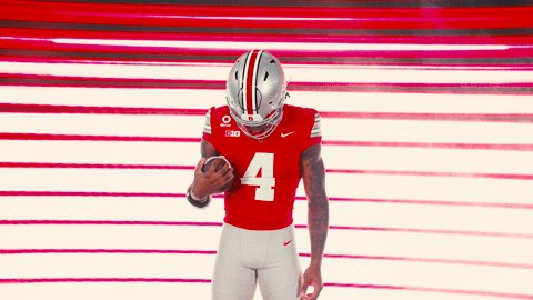 Jeremiah Smith after the first half 🗣️

🌰 6 receptions
🌰 110 yards 
🌰 1 touchdown

@Jermiah_Smith1 | #GoBucks 