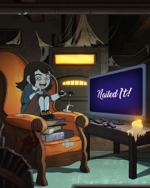 Watching one episode of NAILED IT! is probably enough to convince Abaddon he could be a chef. HAUNTED HOTEL returns October 9! 