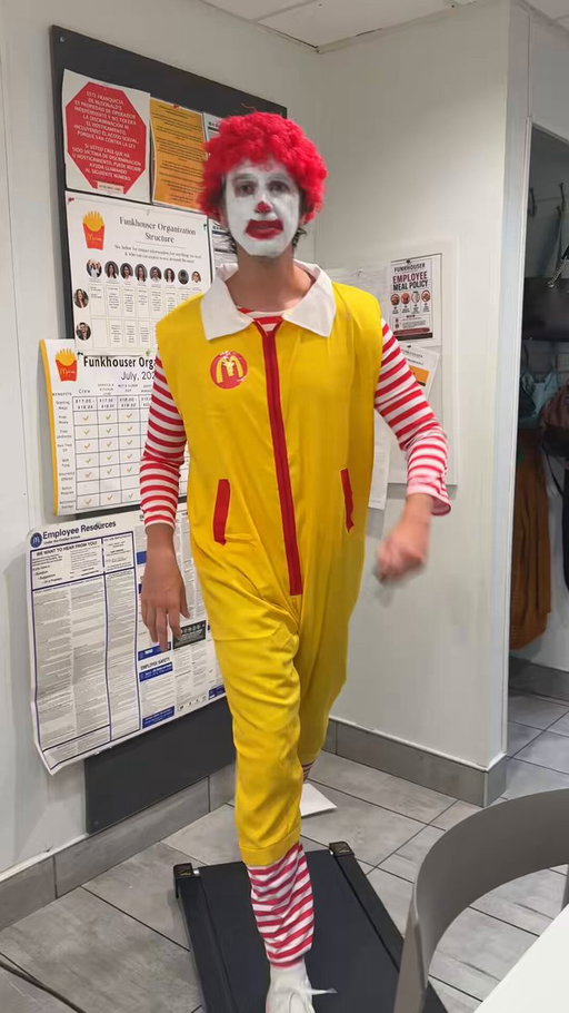 10 am update:

Lunch is about to be served here at McDonalds so I need to get my steps in on the treadmill I brought

*Also we’ve raised over $17K to Beat ALS

**Also comment below whether you want me to sing “The Eyes of Texas” or “Choosin Texas” later today in the dining room 