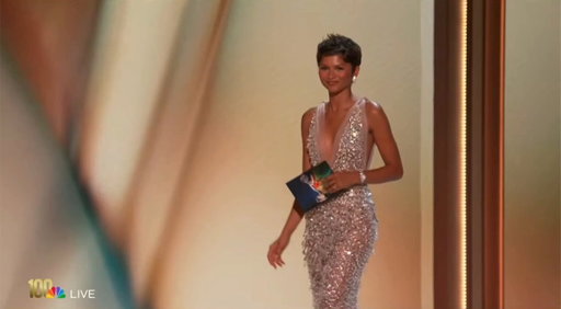 Zendaya presents at the #Emmys 