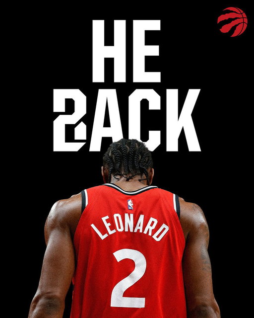 Kawhi Leonard is back. #WeTheNorth 