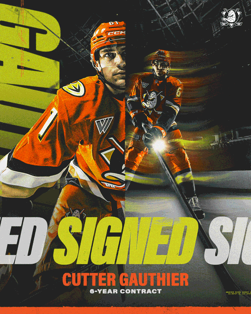 CUT IT! ✂️

Our man Cutter signs a six-year deal keeping him in Anaheim through 2031-32. 