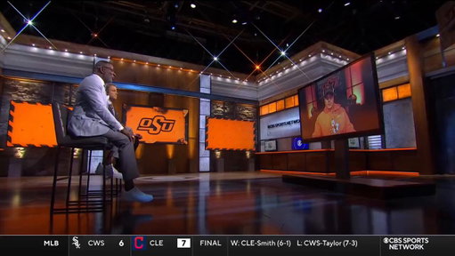 Oklahoma State Head Coach Eric Morris tells @JonesN4mo how they identified Dante Moore tipping run plays and pass plays.

#ICF 