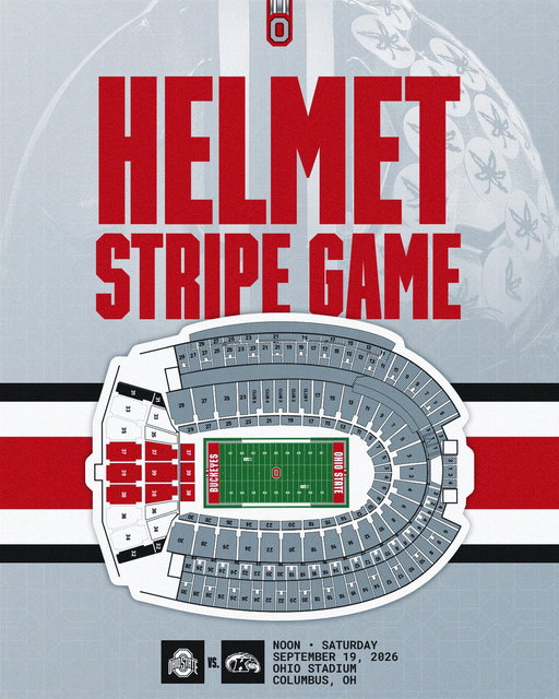 Running it back with the Helmet Stripe Game ⚫️⚪️🔴

If you're in the south end zone student section, make sure you check what color you are wearing! 

If you are sitting anywhere else, wear your gray Buckeye gear 🗣️

@OhioStateFB x @OSUBlockO 