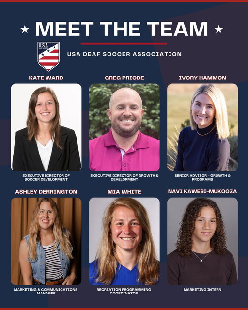 Meet the team behind USA Deaf Soccer Association. 🇺🇸⚽

Our growth isn't an accident — it's built by people fully dedicated to this community, from longtime staff to brand-new faces. Over the next few months, we're spotlighting each one.

Stay tuned. ❤️⚽

#USADSA #USADeafSoccer 