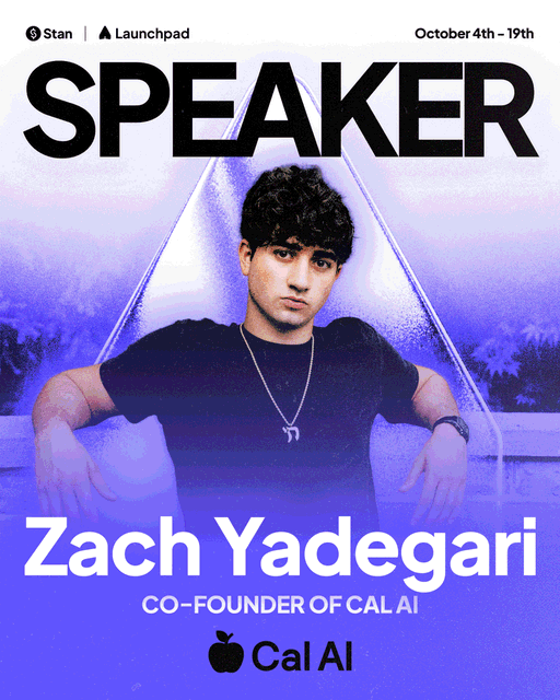 After scaling Cal AI to $50M ARR and selling it at 19, Zach Yadegari is speaking at Launchpad!!

At 16, he sold his first company, a website he built, for nearly $100,000.

At 17, he co-founded Cal AI, and scaled it to $50M+ ARR and 15M+ downloads in about 18 months, fully bootstrapped.

At 19, he sold it to MyFitnessPal, the incumbent it was going head-to-head with in the App Store.

Zach is an absolute prodigy. What he pulled off is one of the most insane distribution masterclasses in consumer tech history.

While legacy companies were burning millions on campaigns, Zach was DMing creators, testing hundreds of viral hooks, and built an organic engine that took over social media.

Now he's building his next company, Persona, into a billion-dollar outcome.

We're bringing in top Entrepreneurs like Zach to Launchpad to teach 30 early-stage teams how to actually crack distribution, go from $0 to $100K in 14 days, and land tier 1 investors.

This is a once in a lifetime opportunity.

See y'all at Launchpad! (Application in the comments.)